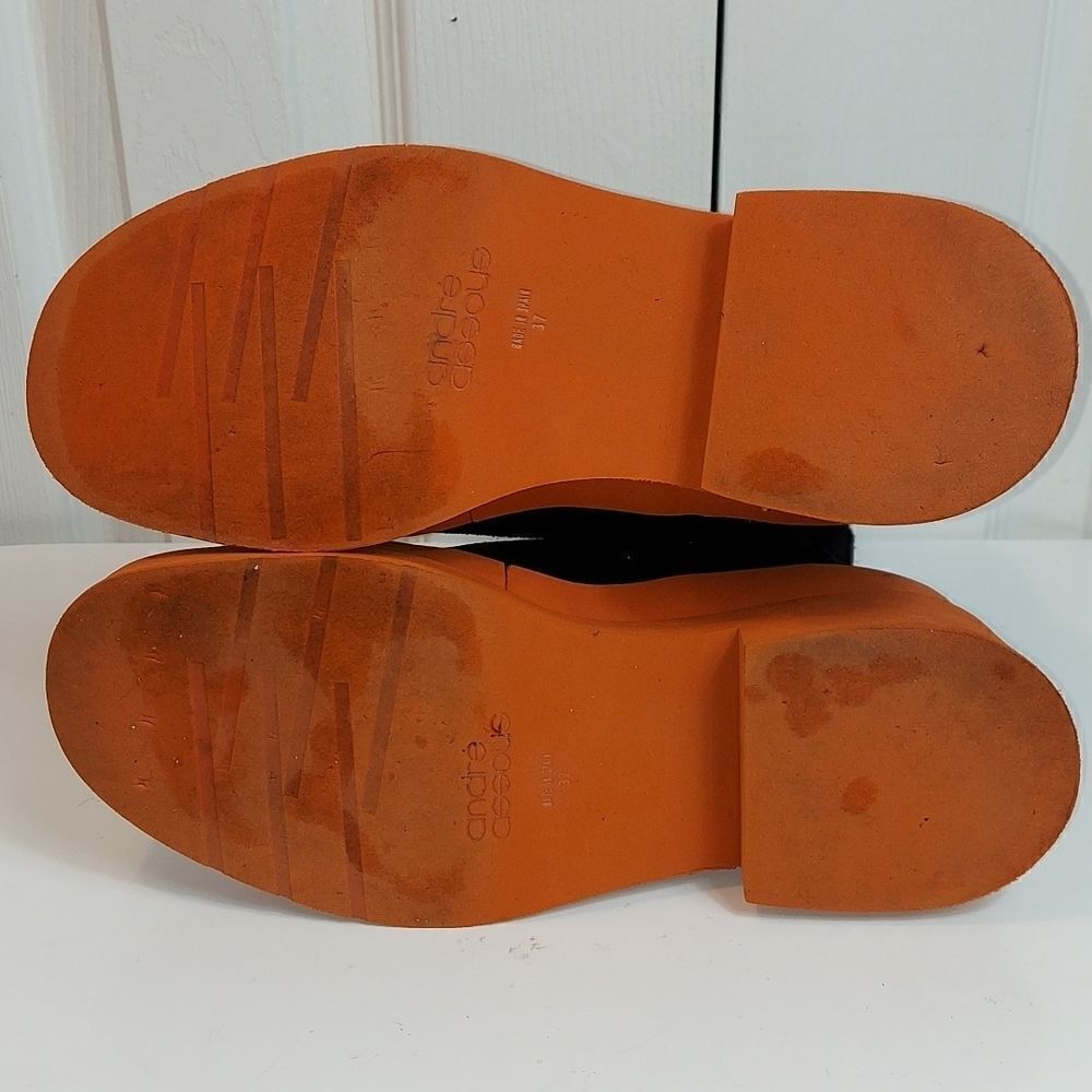 Andre Assous Suede Platform Chelsea Boots Sz 37 - Picture 7 of 8
